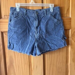 Blue Corduroy Women's Shorts
